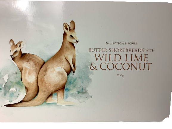 Emu Bottom Biscuits Butter Shortbreads with Wild Lime & Coconut 200g