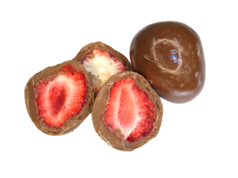 Chocolate Coated Freeze Dried Strawberries